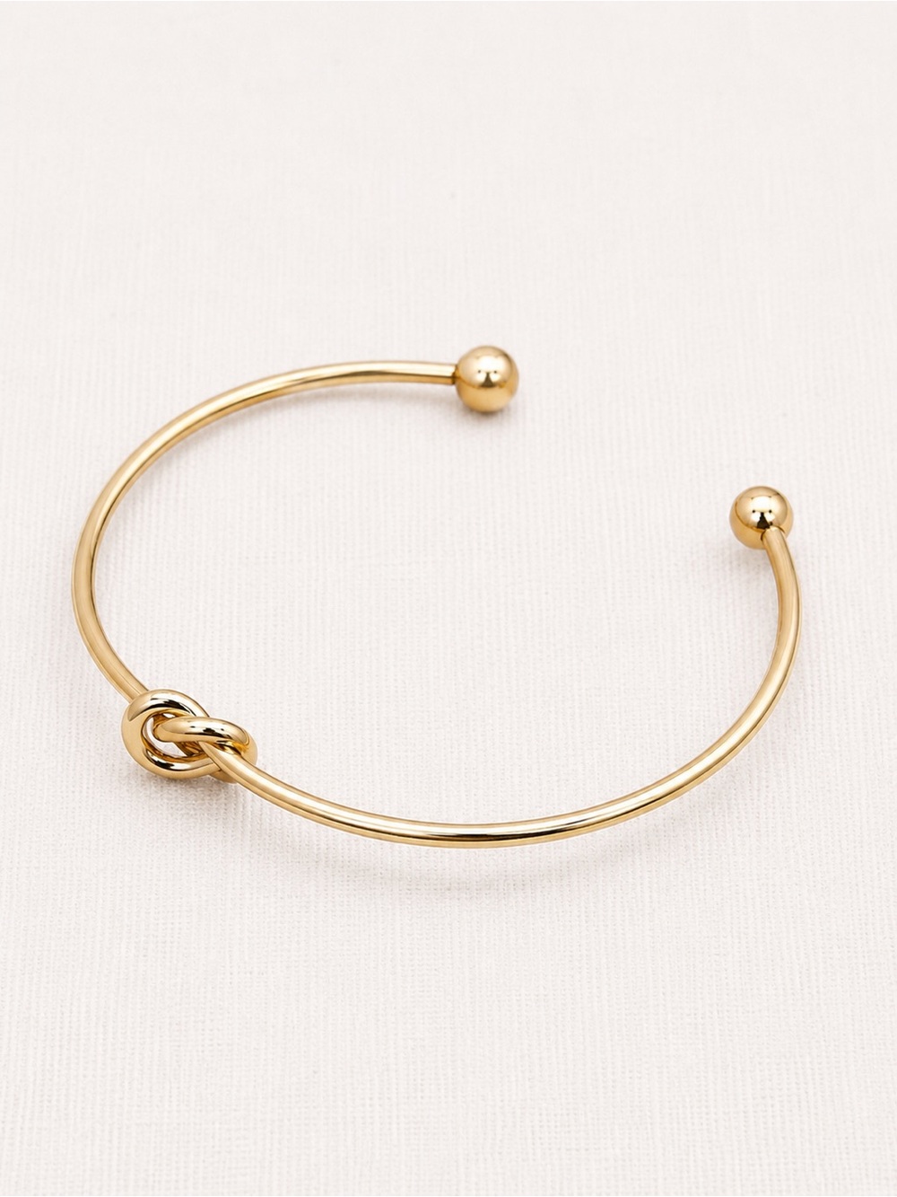 ✨ Gold Tone Knot Cuff Minimalist Open Bangle Bridal Shower Gift Stackable ✨